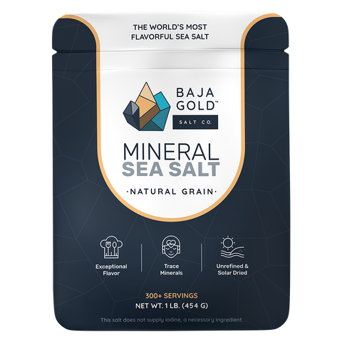 Baja Gold Signature Mineral Sea Salt - Natural Grain Crystals