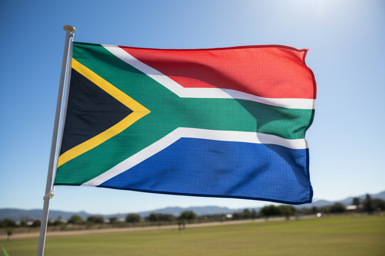 south africa flag waving